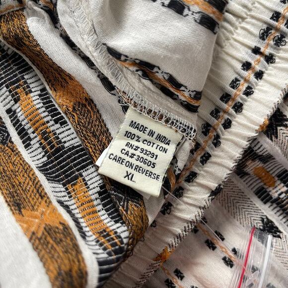 Dylan Carmel Drawstring Shorts 100% Cotton Black Camel Tan Size XL NEW - Picture 10 of 10